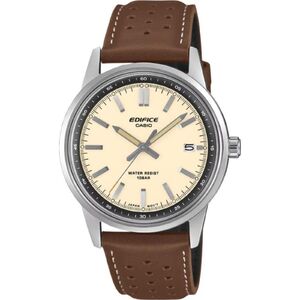 Casio Edifice EFR-109L-7AER f&eacute;rfi anal&oacute;g kar&oacute;ra barna bőrsz&iacute;jjal