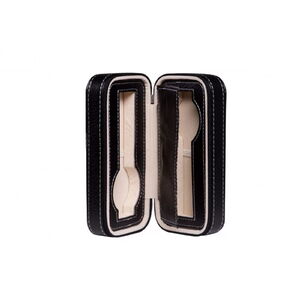 908 Fekete műbőr utazótok 2db órának 908 Fekete műbőr utazótok 2db órának