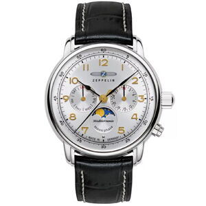 9636-1 Zeppelin M&eacute;diterran&eacute;e Moonphase f&eacute;rfi anal&oacute;g kar&oacute;ra