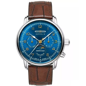 9636-3 Zeppelin Méditerranée Moonphase férfi analóg karóra